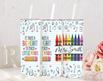 Personalized Tumbler 20oz Gift for Teacher,Custom Teacher Name Gift,Teacher Appreciation Gift Thank You Teacher Travel Mug Teacher Cup