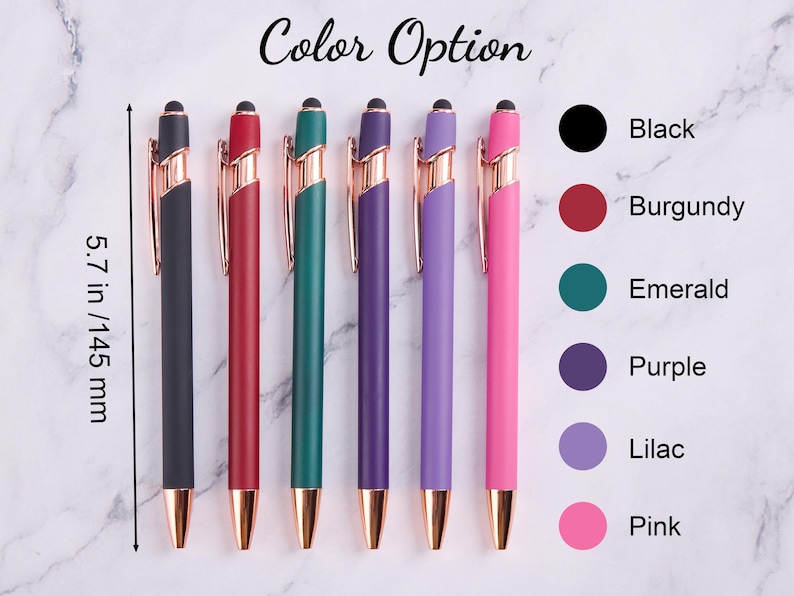 Personalized Engraved 2 in 1 Ballpoint Pen, Custom Gift Pens for Women ...