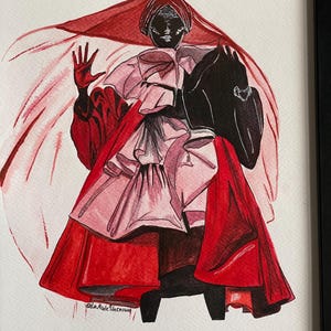 Handgeschilderde aquarel mode-illustratie, A4, modekunst, uniek, cadeau, schilderij, 8,27 x 11,69 inch