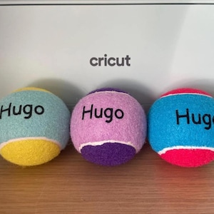 Personalized Dog Tennis Ball: Pet Name Print, Puppy Training Gift