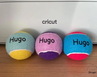 Personalized Dog Tennis Ball: Pet Name Print, Puppy Training Gift