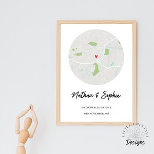 Novo presente para casa, impressão, mapa personalizado, impresso, emoldurado, sem moldura, A4, presente para casal, mais vendido, presente para mudança de casa, inauguração de casa, personalizado