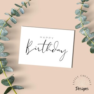 Collezione di biglietti di auguri di buon compleanno Set di biglietti boho con design multiplo Script Biglietto di auguri di buon compleanno Multipack