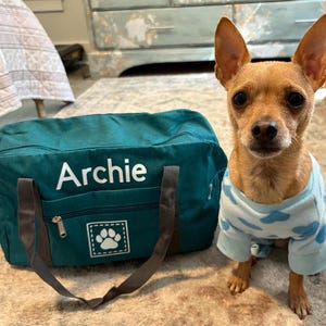 Personalisierte Haustier Reisetasche: Wasserdichte Hundewochenende Reisetasche personalisiert