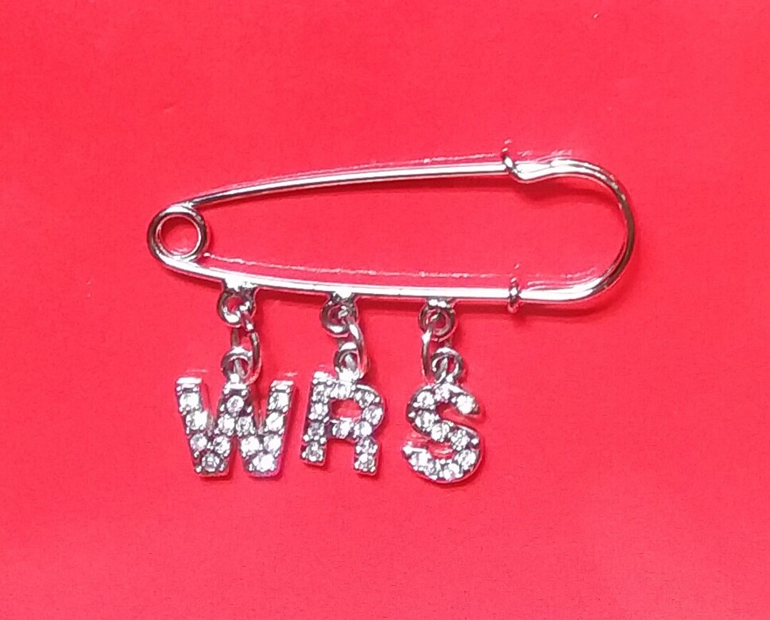 Custom Monogram Brooch Pins Gold Silver Rhinestone Custom Etsy