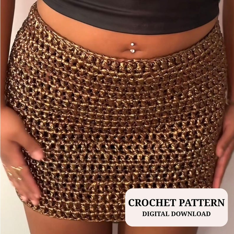 Pattern Mami Metal Mami Crochet Mini Skirt PDF Pattern: Beginner-friendly Tutorial ...