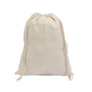 10 Organic Cotton Canvas Double Drawstring Bags