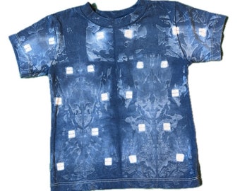 Indigo Dyed Toddler T-Shirts Shibori - Tie Dye