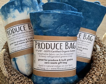 Produce Bags Organic Cotton Drawstring