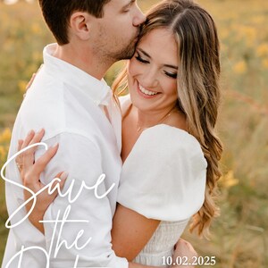 Corner Cursive Save the Date