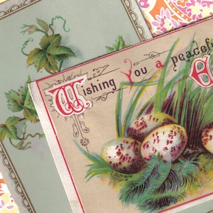 Dos cartas sagradas de Pascua coloful.. Advertencia contiene huevos... En venta