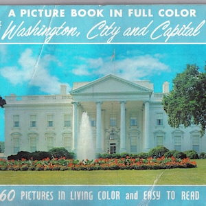 Vintage 1960's Washington DC Souvenir Boekje....