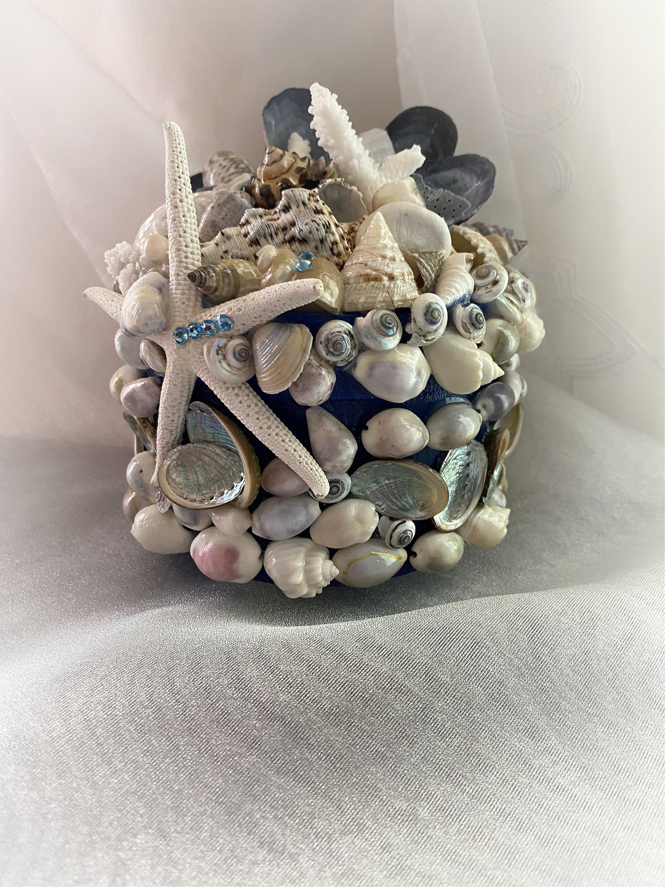Blue Ocean Mussel Shell, White Starfish Box - Etsy
