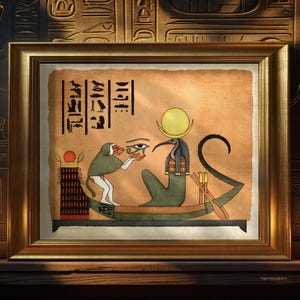 Egyptian Art Print Thoth Ancient God Of Knowledge