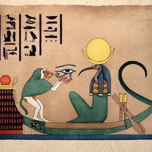 Egyptian Art Print Thoth Ancient God Of Knowledge