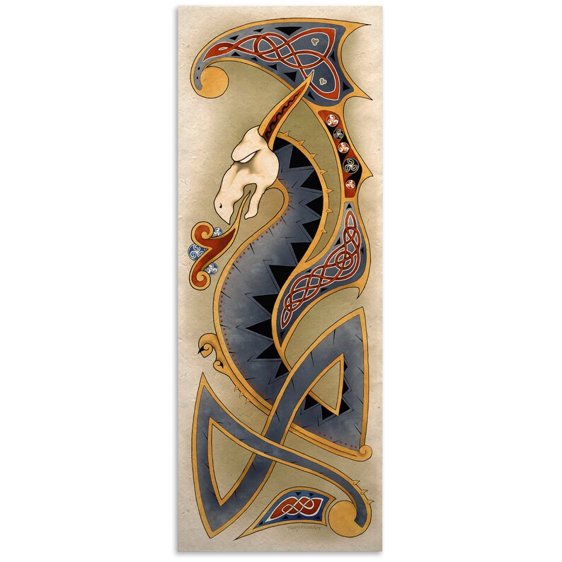 celtic art poster dragon