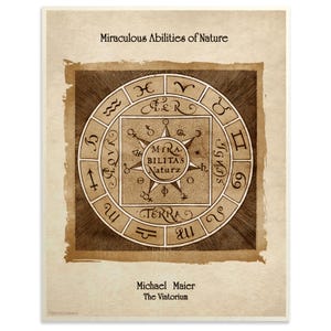 Alchemy Diagram Art Miraculous Abilities Of Nature Print Wall Decor