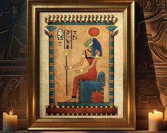 Egyptian Art Ancient Goddess Sekhmet Print Wall Decor
