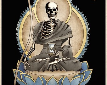 Gothic Macabre Art Print The Grim Reaper Memento Mori