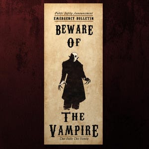 Nosferatu vampire horror movie wall poster