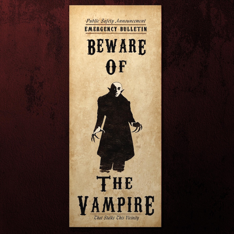 Nosferatu vampire horror movie wall poster