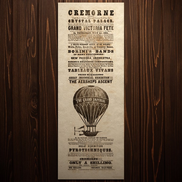 Steampunk Airship Art Poster Print Airship Ascent Wall Decor