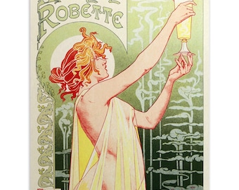 Art Nouveau Print Wall Hanging Home Decor Absinthe