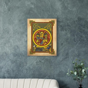 Book of Kells Celtic Art Print Stretched Canvas Wall Decor
