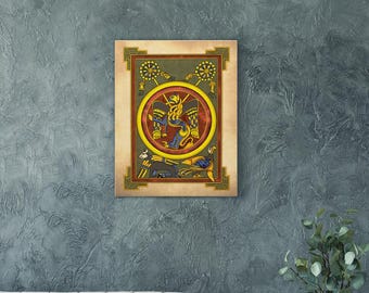 Book of Kells Celtic Art Print Stretched Canvas Wall Decor - Etsy