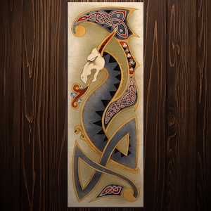 Celtic Art Print Dragon Wall Poster Home Decor Gift