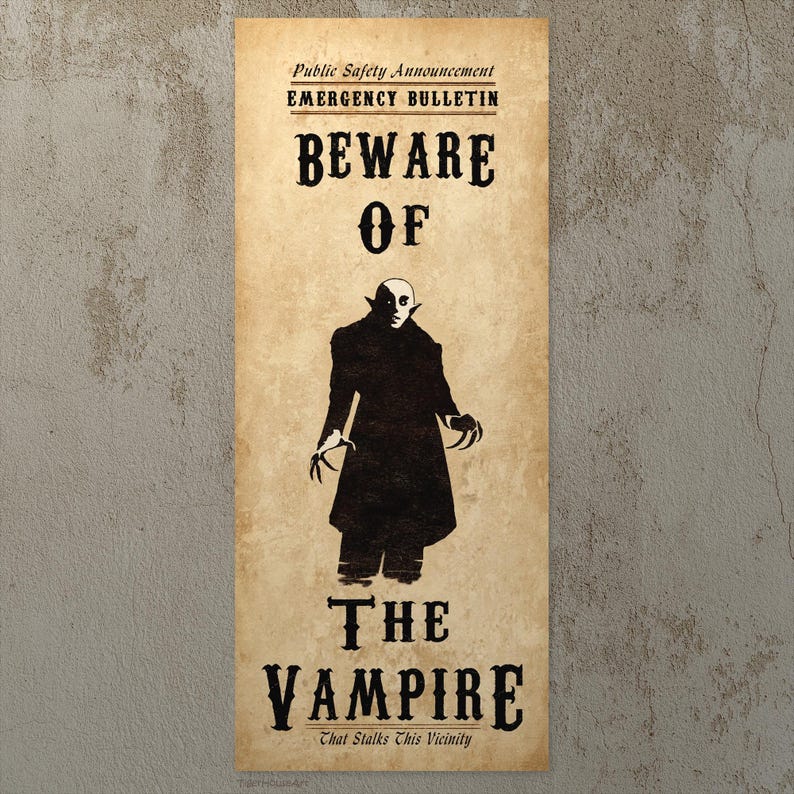 vampire wall poster art print