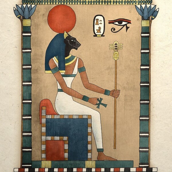 Ancient Egyptian Art Print Goddess Bastet