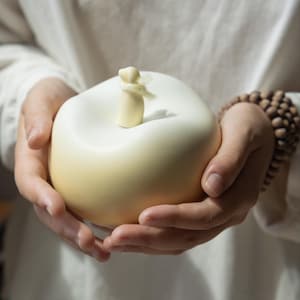 Yellow Ceramic Pet Urn for Dog or Cat Ashes – Bright Memorial Keepsake Box – Handmade Minimalist Pottery Pet Loss Gift