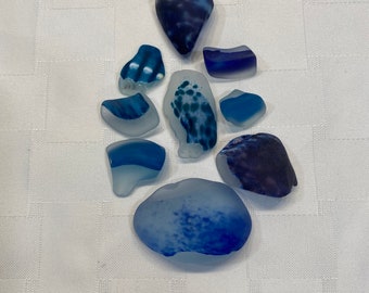 Art Glass shards - blue glass blowing shards.