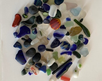 Sea glass - mixed sea glass from Davenport, California.