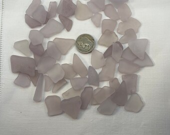 Sea glass, genuine lavender sea glass.  Collected by me on San Francisco Bay. Various shades of lavender sea glass.