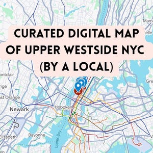 Upper West Side NYC-guide med interaktiv Google-karta | Utskrivbar fusklapp + digital karta | Saker att göra UWS | Lokal mat och dolda pärlor