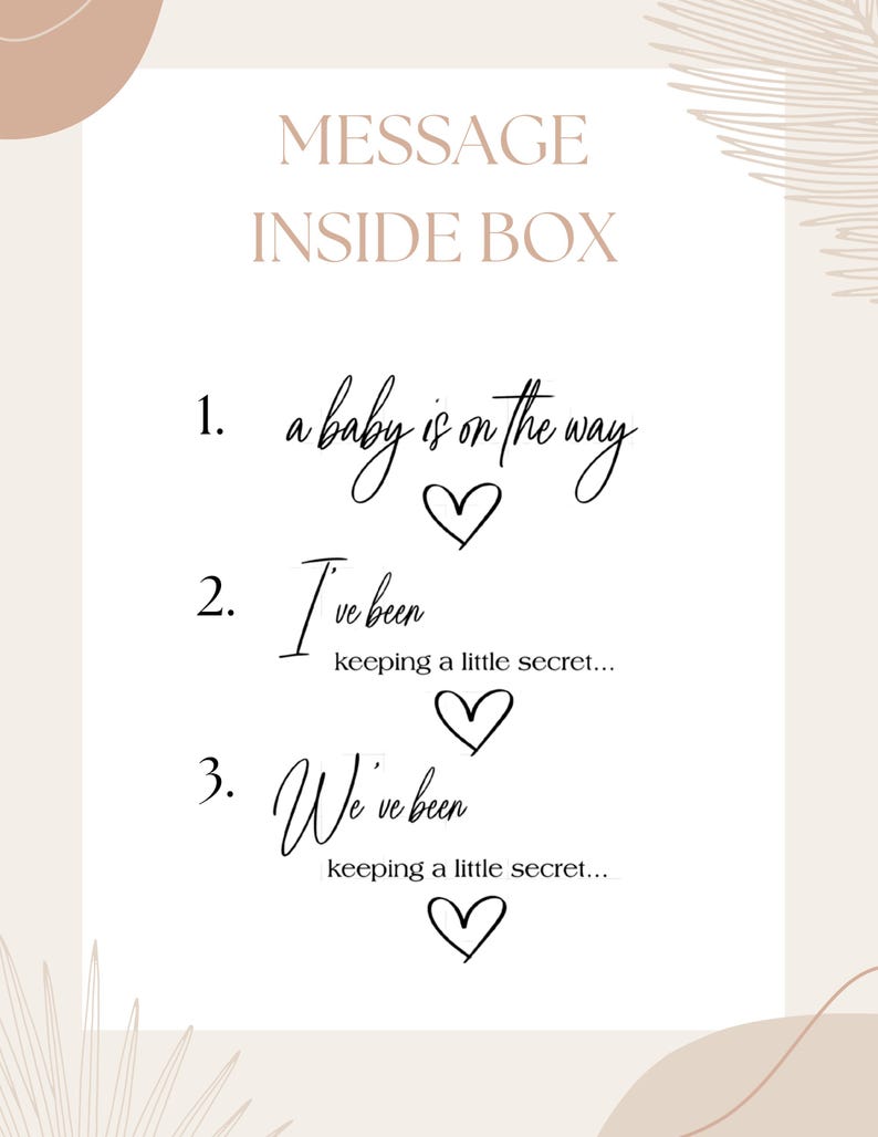 Pregnancy Announcement Box | Surprise Box With Message | Baby Onesie ...