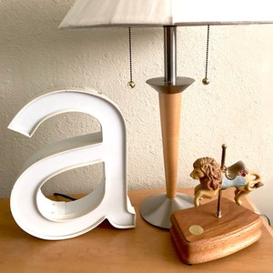 Letter a Large lowercase a Wall Decor White Decorative Type Art image 2