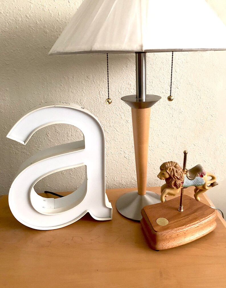 Letter a Large lowercase a Wall Decor White Decorative Type Art image 2