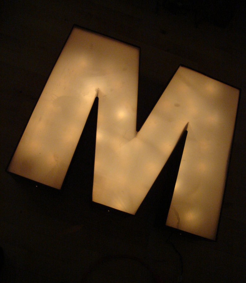 M Letter Large Capital Wall Decor Purple Type Art Etsy