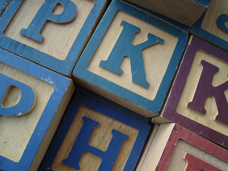 Letter Wood Blocks Baby Blocks
