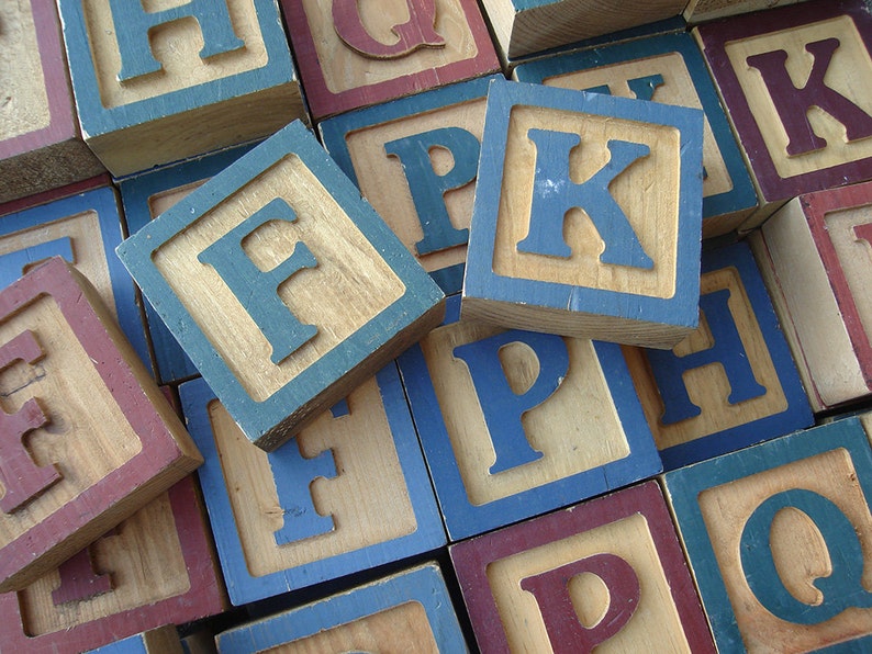 Letter Wood Blocks Baby Blocks