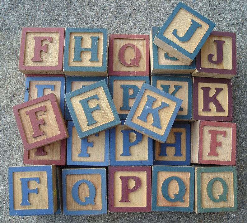 Letter Wood Blocks Baby Blocks