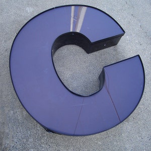 CARS or C Letter Large Capital Wall Decor Purple Type Art 25 inches height x 23.25 width image 2