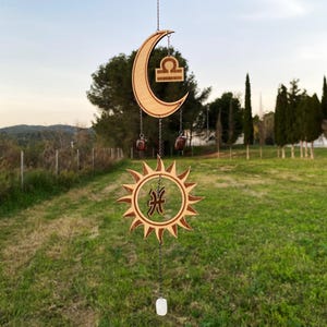 Mobile décoratif signe du zodiaque mystique – Votre énergie solaire, lunaire et cristalline
