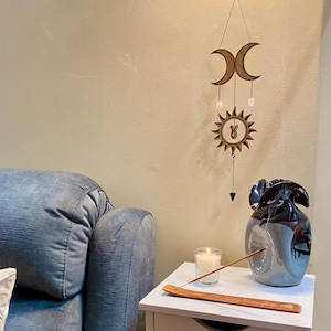 Móvil Astrológico Decorativo de Signos del Zodiaco - Con tu Signo Solar y Lunar y Piedras Semipreciosas