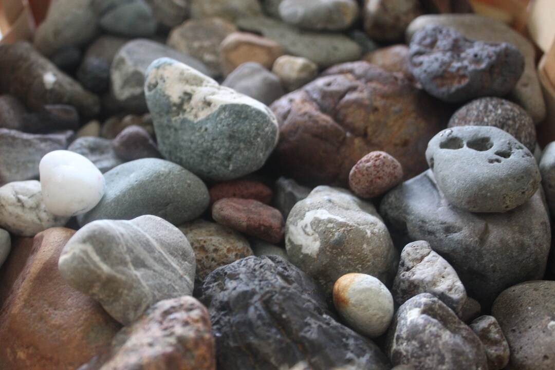 1 LB of River Rocks FREE SHIPPING Pebbles Small 1 - 2