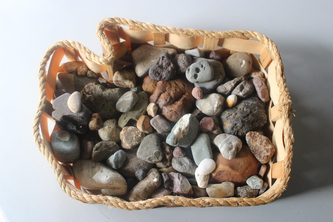 1 LB of River Rocks FREE SHIPPING Pebbles Small 1 - 2