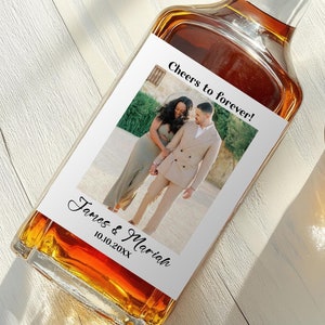 Personalized Wedding Photo Wine Label/Custom Photo Wine Bottle Label/Photo Wedding Favor/Wedding Photo Wine Label/Engagement Champagne Label